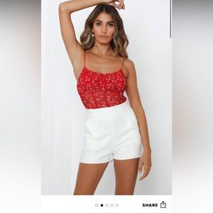 Hello Molly Solar Eclipse Shorts (White)